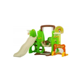 Dětská skluzavka s houpačkou Baby Mix 3v1 zelená