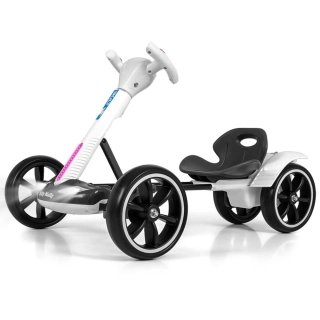 Elektrická motokára s dálkovým ovládáním a LED efekty GOKART BOLT Milly Mally white