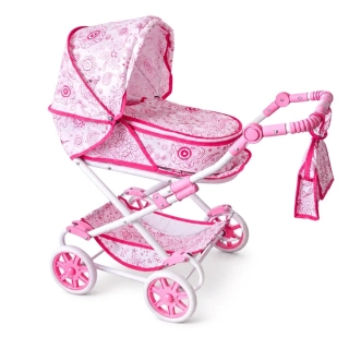 Dětský kočárek pro panenky 2v1 New Baby Monika Flowers