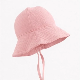 Kojenecký mušelínový klobouček New Baby pink, vel. 86 (12-18m)