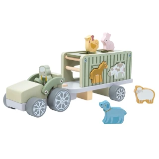 Dřevně nákladní auto Safari s kostkami Baby Mix