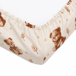 Bavlněné prostěradlo do postýlky New Baby Sweet baby bears 120x60cm
